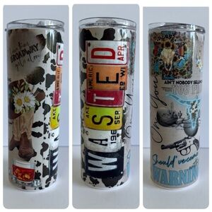 Wasted Colorful Graphic 20oz Skinny Tumbler